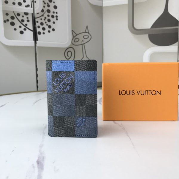 LV Replica Pocket Organizer N40411 White/Blue/Orange - Image 15