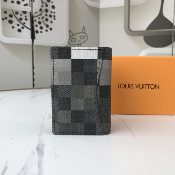 LV Replica Pocket Organizer N40411 White/Blue/Orange - Image 3
