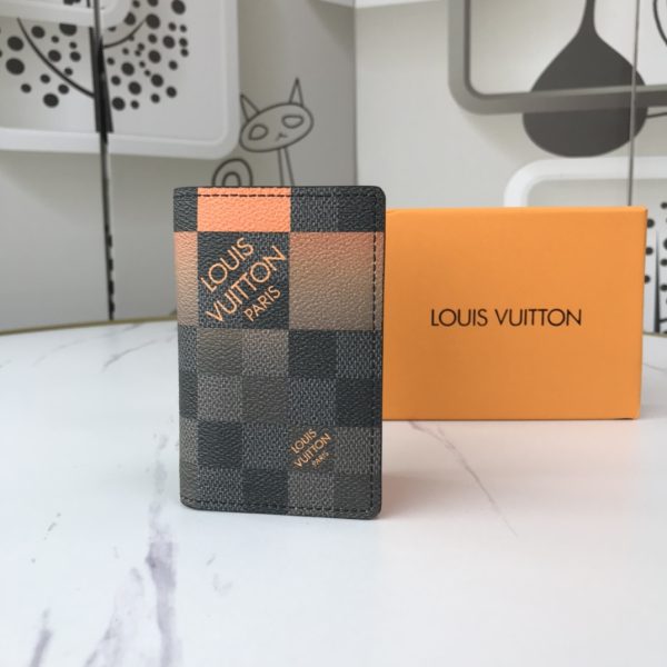 LV Replica Pocket Organizer N40411 White/Blue/Orange - Image 11