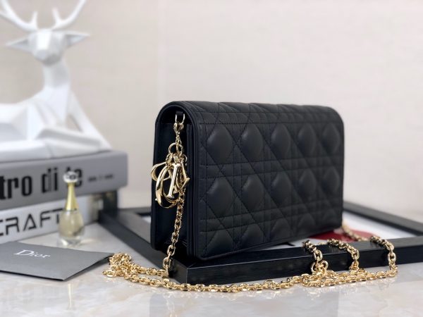 Dior Lady Pouch Replica - Black & Pink Style - Image 2