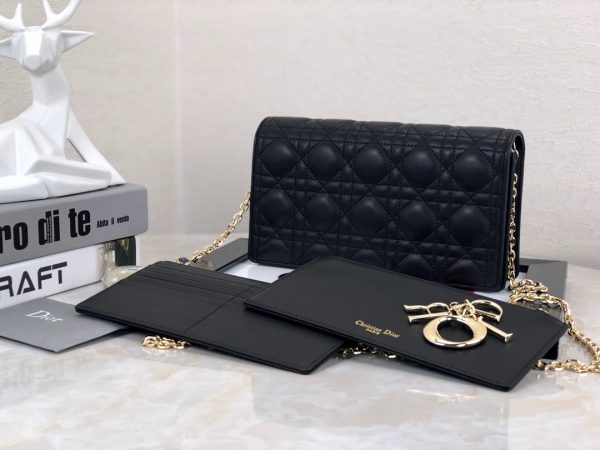 Dior Lady Pouch Replica - Black & Pink Style - Image 4