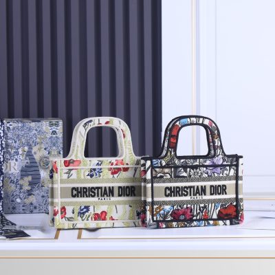 Multicolor Dior Mizza Mini Book Tote - Stylish Replica