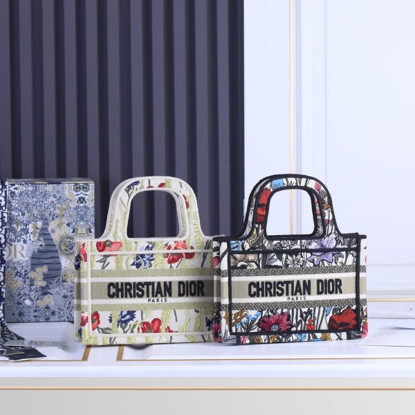 Multicolor Dior Mizza Mini Book Tote - Stylish Replica