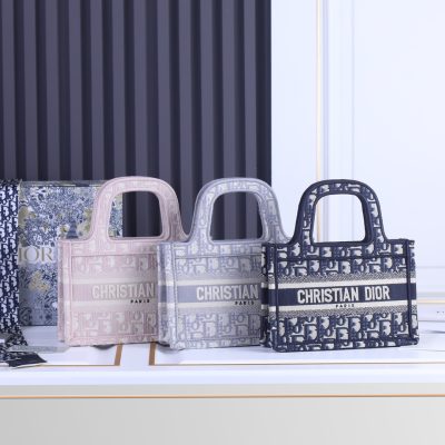 Replica Dior Oblique Mini Book Tote – Embroidery Elegance
