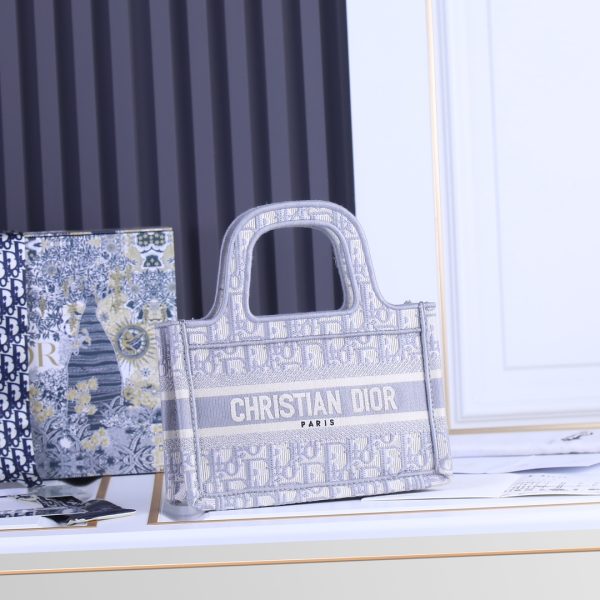 Replica Dior Oblique Mini Book Tote – Embroidery Elegance - Image 6