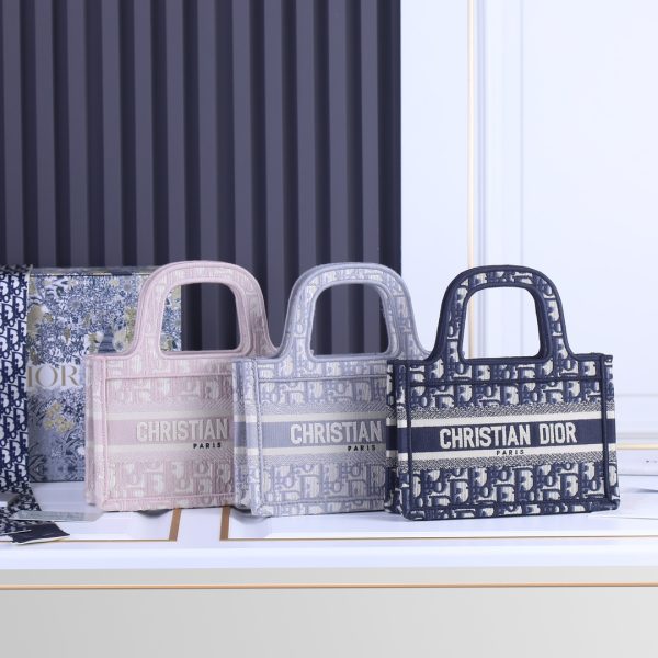 Replica Dior Oblique Mini Book Tote – Embroidery Elegance