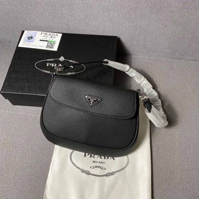 Prada Saffiano Leather Mini Pouch Replica Compact Handbag