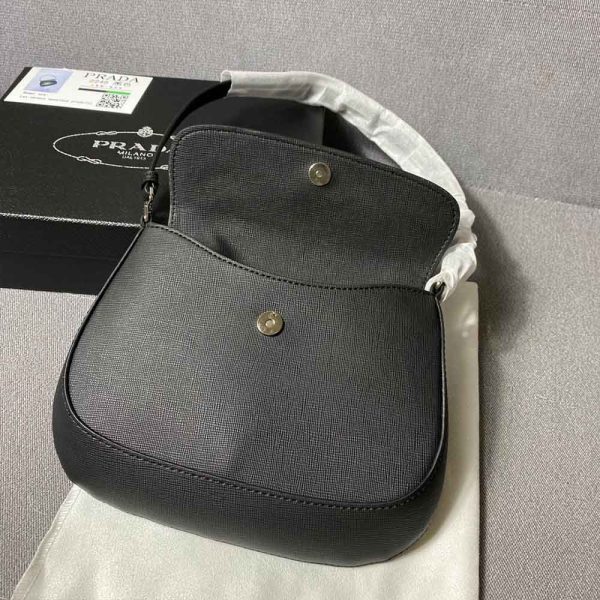 Prada Saffiano Leather Mini Pouch Replica Compact Handbag - Image 8