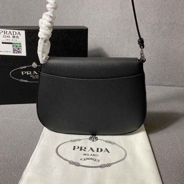 Prada Saffiano Leather Mini Pouch Replica Compact Handbag - Image 4