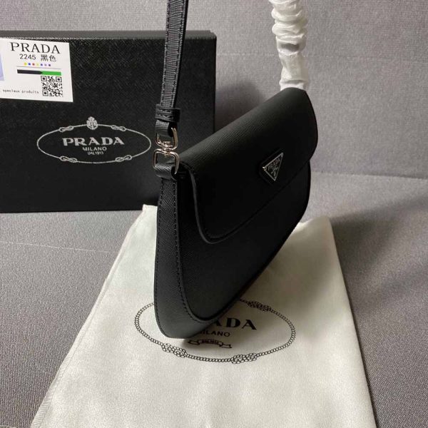 Prada Saffiano Leather Mini Pouch Replica Compact Handbag - Image 3