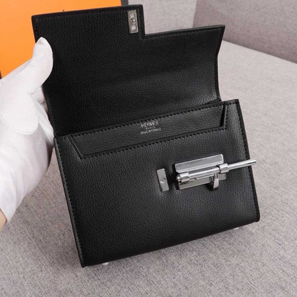 Replica Hermes Verrou Mini Bag in Beige, Black & Brown - Image 11