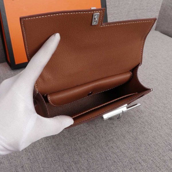 Replica Hermes Verrou Mini Bag in Beige, Black & Brown - Image 15