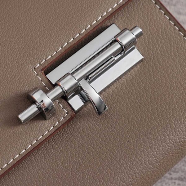 Replica Hermes Verrou Mini Bag in Beige, Black & Brown - Image 5