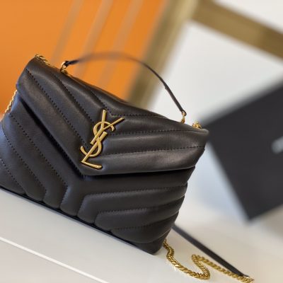 YSL Loulou Small Matelasse Leather Bag - Black, Beige, Red