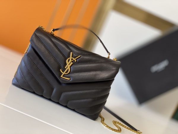YSL Loulou Small Matelasse Leather Bag - Black, Beige, Red