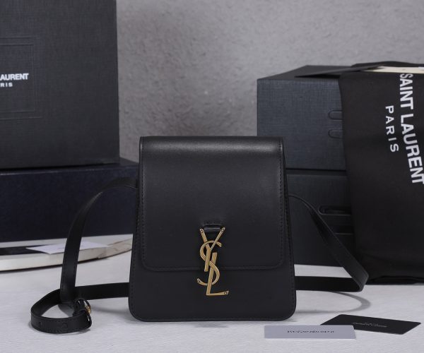 YSL Kaia Satchel Replica in Black/Beige - North/South Style