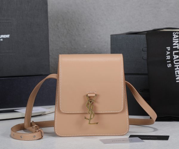 YSL Kaia Satchel Replica in Black/Beige - North/South Style - Image 6