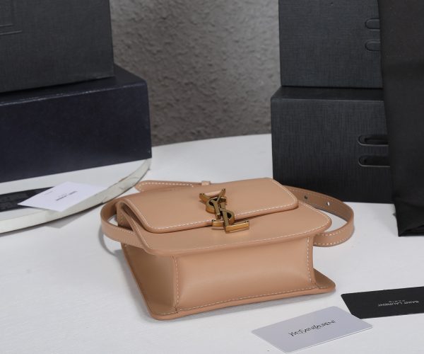 YSL Kaia Satchel Replica in Black/Beige - North/South Style - Image 9