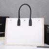 Best Replicas Bags - YSL Rive Gauche Linen & Leather Tote Bag Replica Shop For Best Louis Vuitton LV Replica Bags With Cheap Price