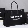 Best Replicas Bags - YSL Rive Gauche Linen & Leather Tote Bag Replica Shop For Best Louis Vuitton LV Replica Bags With Cheap Price