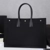 Best Replicas Bags - YSL Rive Gauche Linen & Leather Tote Bag Replica Shop For Best Louis Vuitton LV Replica Bags With Cheap Price