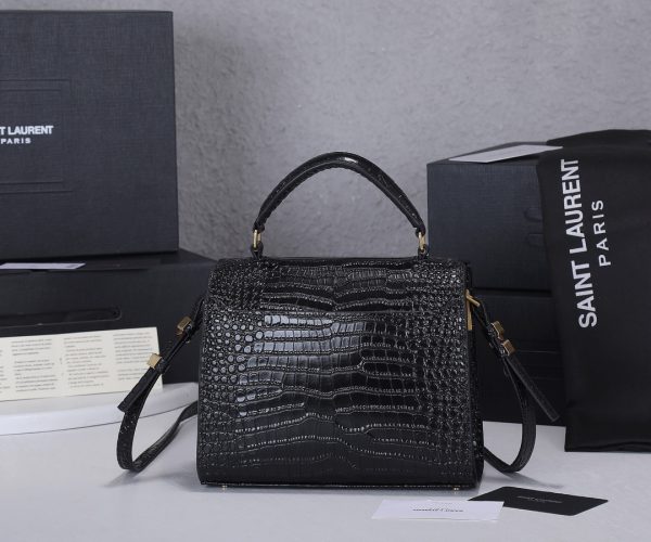 Replica YSL Cassandra Croc Leather Mini Top Handle Bag - Image 2