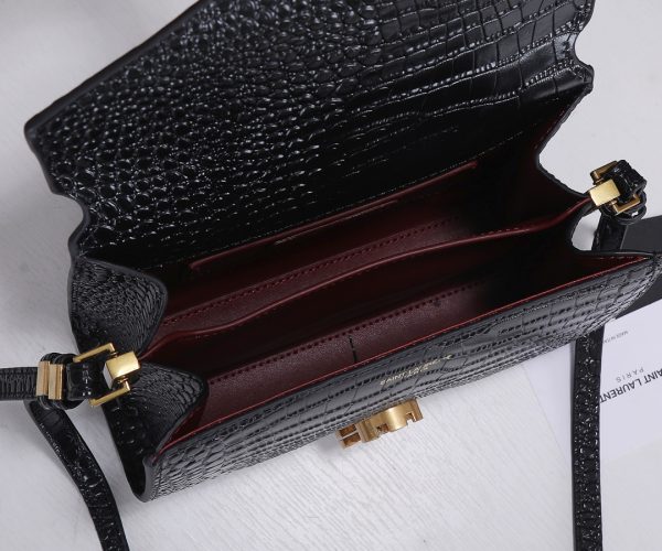 Replica YSL Cassandra Croc Leather Mini Top Handle Bag - Image 8
