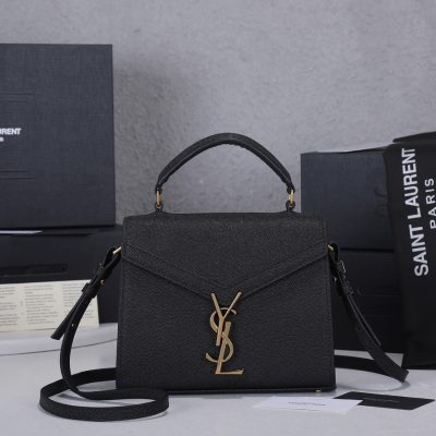 YSL Replica Grain Leather Mini Top Handle Bag - Cassandra Style