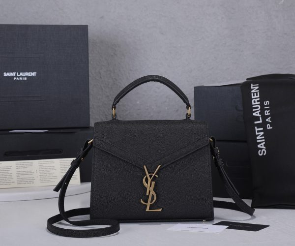 YSL Replica Grain Leather Mini Top Handle Bag - Cassandra Style