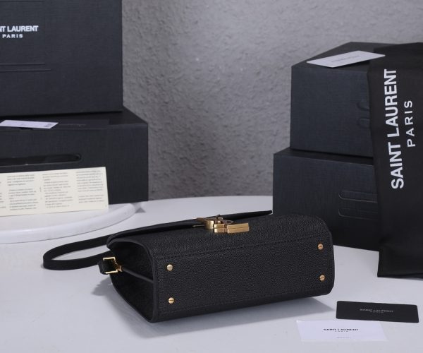 YSL Replica Grain Leather Mini Top Handle Bag - Cassandra Style - Image 3