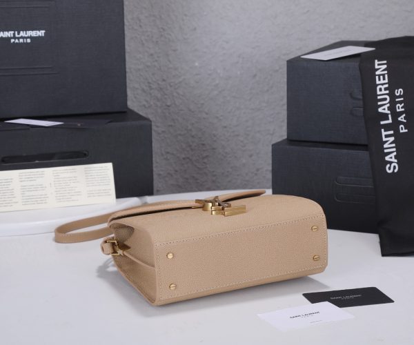 YSL Replica Grain Leather Mini Top Handle Bag - Cassandra Style - Image 8