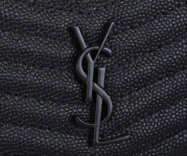 Replica YSL Lou Mini Bag in Black with Silver Hardware - Image 4