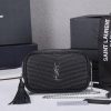 Best Replicas Bags - Replica YSL Lou Mini Bag in Black with Silver Hardware Shop For Best Louis Vuitton LV Replica Bags With Cheap Price