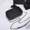 Best Replicas Bags - Replica YSL Lou Mini Bag in Black with Silver Hardware Shop For Best Louis Vuitton LV Replica Bags With Cheap Price