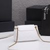 Best Replicas Bags - Replica YSL Mini Nolita Lambskin Bag - Black/White Shop For Best Louis Vuitton LV Replica Bags With Cheap Price