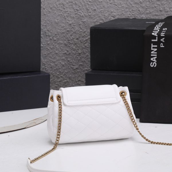 Replica YSL Mini Nolita Lambskin Bag - Black/White - Image 8