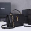 Best Replicas Bags - YSL Sunset Medium Replica Bag - Black & Beige Handle Design Shop For Best Louis Vuitton LV Replica Bags With Cheap Price