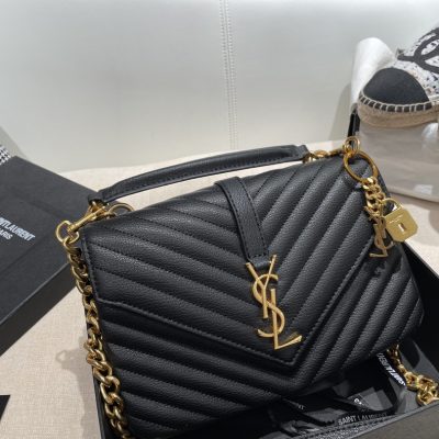 Replica YSL Envelope Medium Mix Embossed Leather Gold Bag