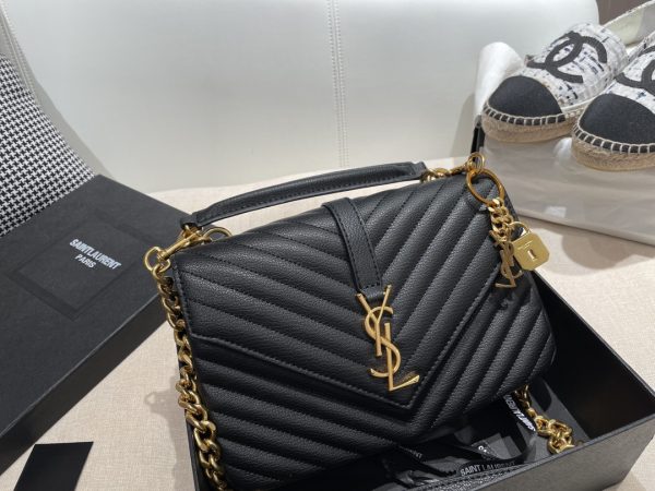 Replica YSL Envelope Medium Mix Embossed Leather Gold Bag