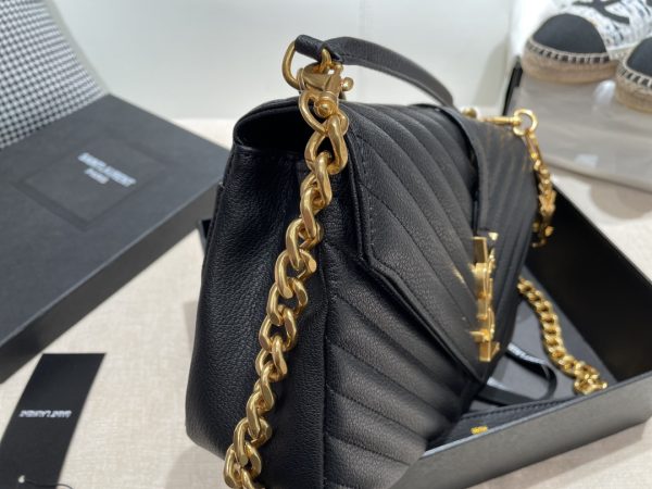 Replica YSL Envelope Medium Mix Embossed Leather Gold Bag - Image 3