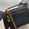 Best Replicas Bags - Replica YSL Envelope Medium Mix Embossed Leather Gold Bag Shop For Best Louis Vuitton LV Replica Bags With Cheap Price