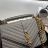 Best Replicas Bags - Replica YSL Envelope Medium Mix Embossed Leather Gold Bag Shop For Best Louis Vuitton LV Replica Bags With Cheap Price