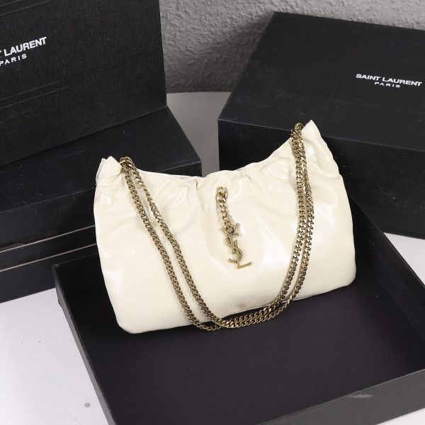 Replica YSL Mini Leather Hobo Shoulder Bag - Image 3