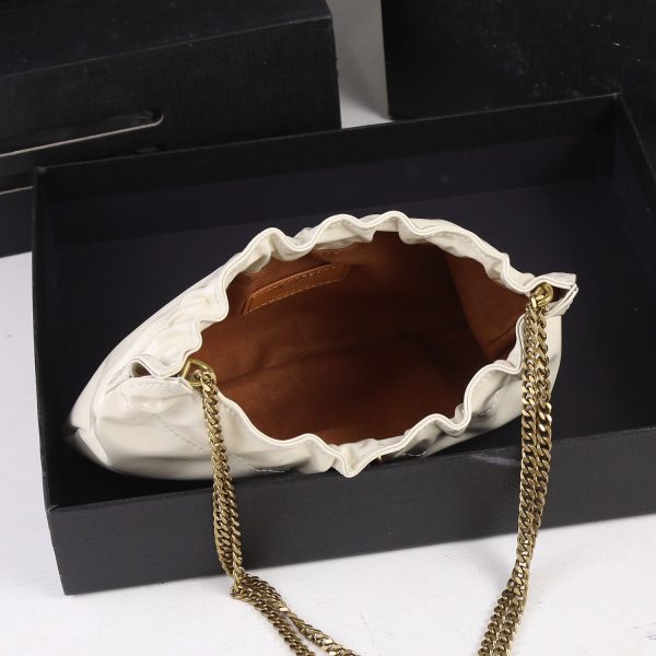Replica YSL Mini Leather Hobo Shoulder Bag - Image 5