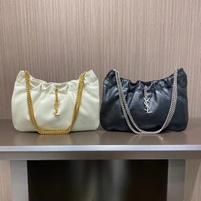 Replica YSL Mini Leather Hobo Shoulder Bag