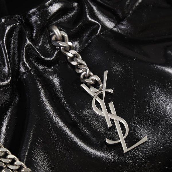 Replica YSL Mini Leather Hobo Shoulder Bag - Image 8