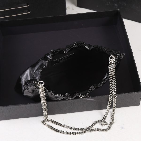 Replica YSL Mini Leather Hobo Shoulder Bag - Image 9