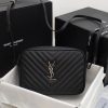 Best Replicas Bags - Replica YSL Lou Quilted Leather Camera Bag - Black/Silver Shop For Best Louis Vuitton LV Replica Bags With Cheap Price