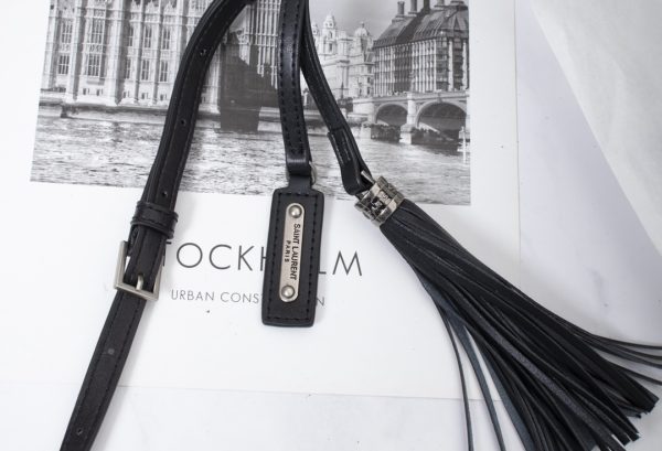 Replica YSL Lou Quilted Leather Camera Bag - Black/Silver - Image 9