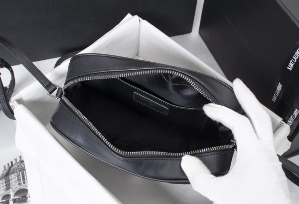 Replica YSL Lou Quilted Leather Camera Bag - Black/Silver - Image 10